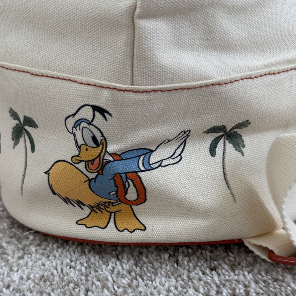 Zara Home x Disney Canvas Drawstring Bucket Bag with Disney Hula Characters - Picture 4 of 14